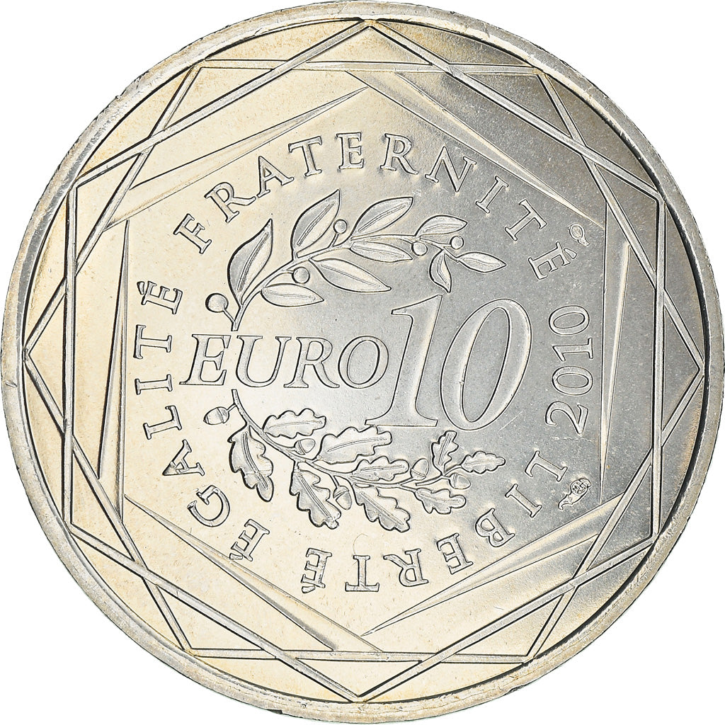France, 10 Euro, Alsace, 2010, Paris, MS(64), Silver, KM:1652