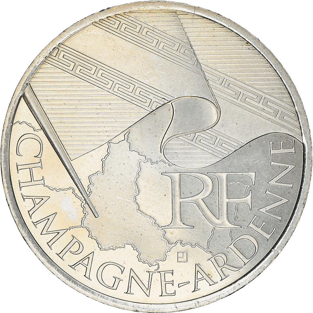 France, 10 Euro, Champagne-Ardenne, 2010, Paris, MS(65-70), Silver