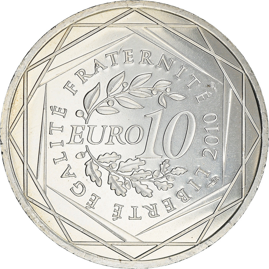 France, 10 Euro, Corse, 2010, Paris, MS(65-70), Silver, KM:1658