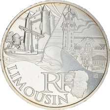 France, 10 Euro, Limousin, 2011, Paris, MS(65-70), Silver, KM:1742