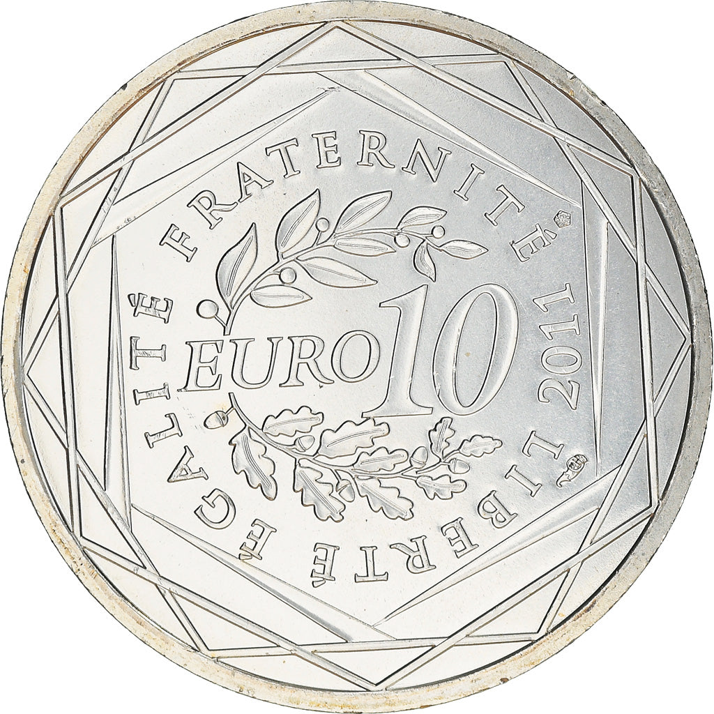 France, 10 Euro, Limousin, 2011, Paris, MS(65-70), Silver, KM:1742