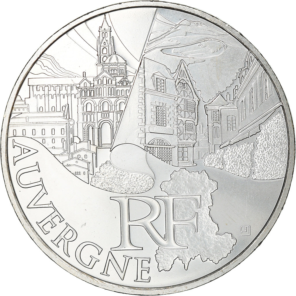 Frankreich, 10 Euro, Auvergne, 2011, Paris, STGL, Silber, KM:1728