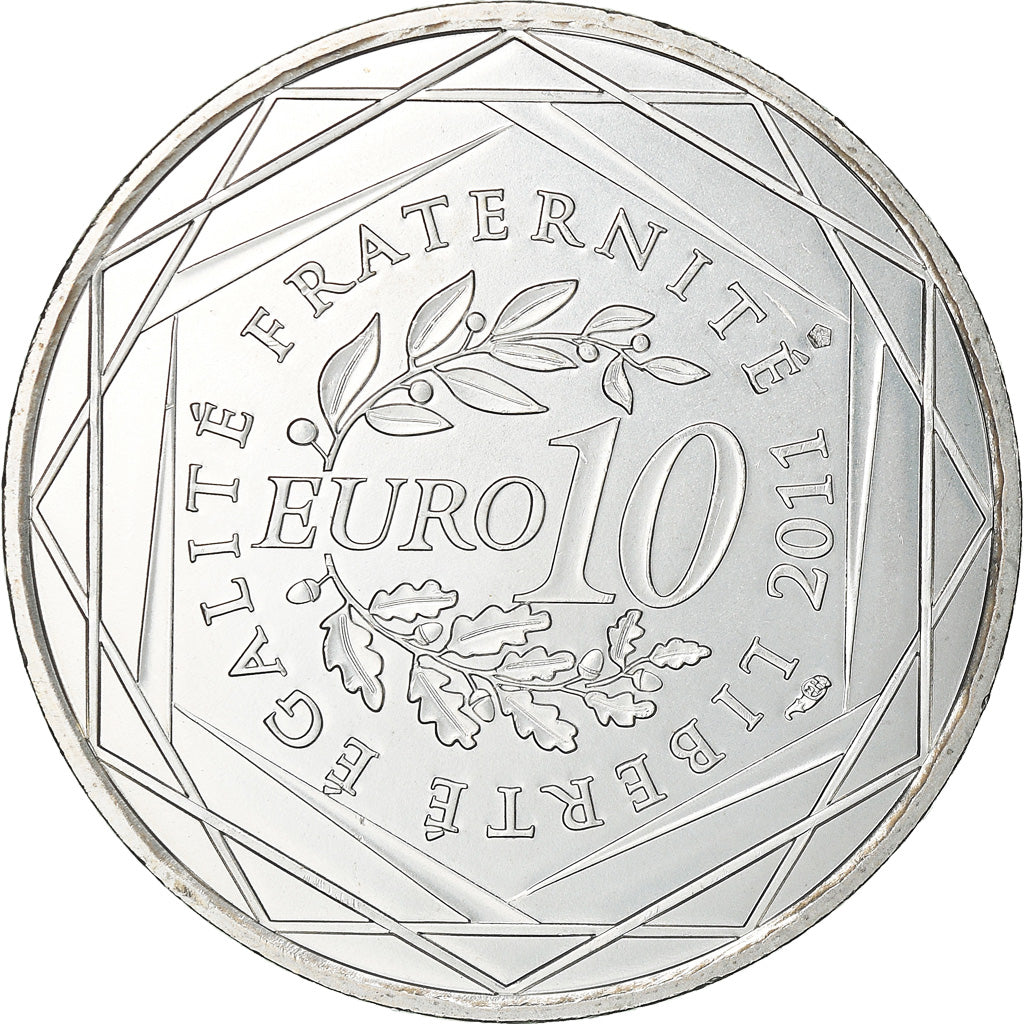 Frankreich, 10 Euro, Auvergne, 2011, Paris, STGL, Silber, KM:1728