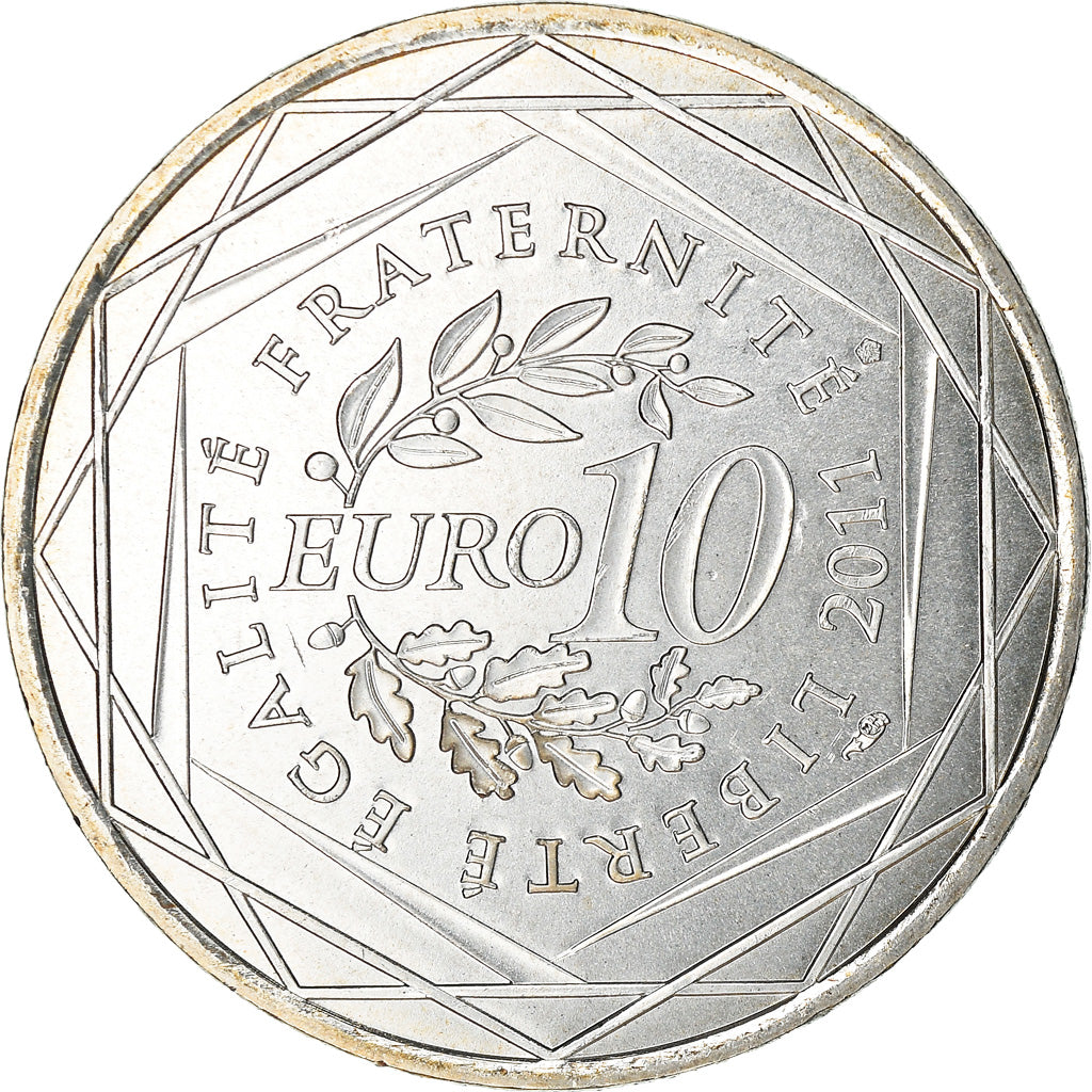 France, 10 Euro, Midi-Pyrénées, 2011, Paris, MS(64), Silver, KM:1752