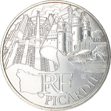 France, 10 Euro, Picardie, 2011, Paris, MS(63), Silver, KM:1745