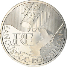 France, 10 Euro, Languedoc-Rousillon, 2010, Paris, MS(63), Silver, KM:1659