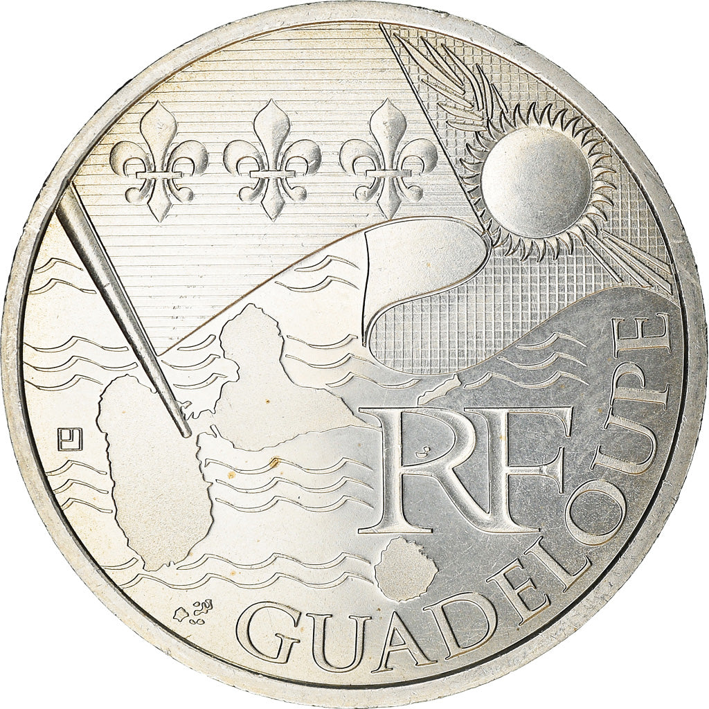 France, 10 Euro, Guadeloupe, 2010, Paris, SPL, Argent, KM:1655