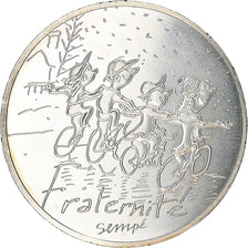 France, 10 Euro, Fraternité Hiver Sempé, 2014, MS(64), Silver, Gadoury:EU719