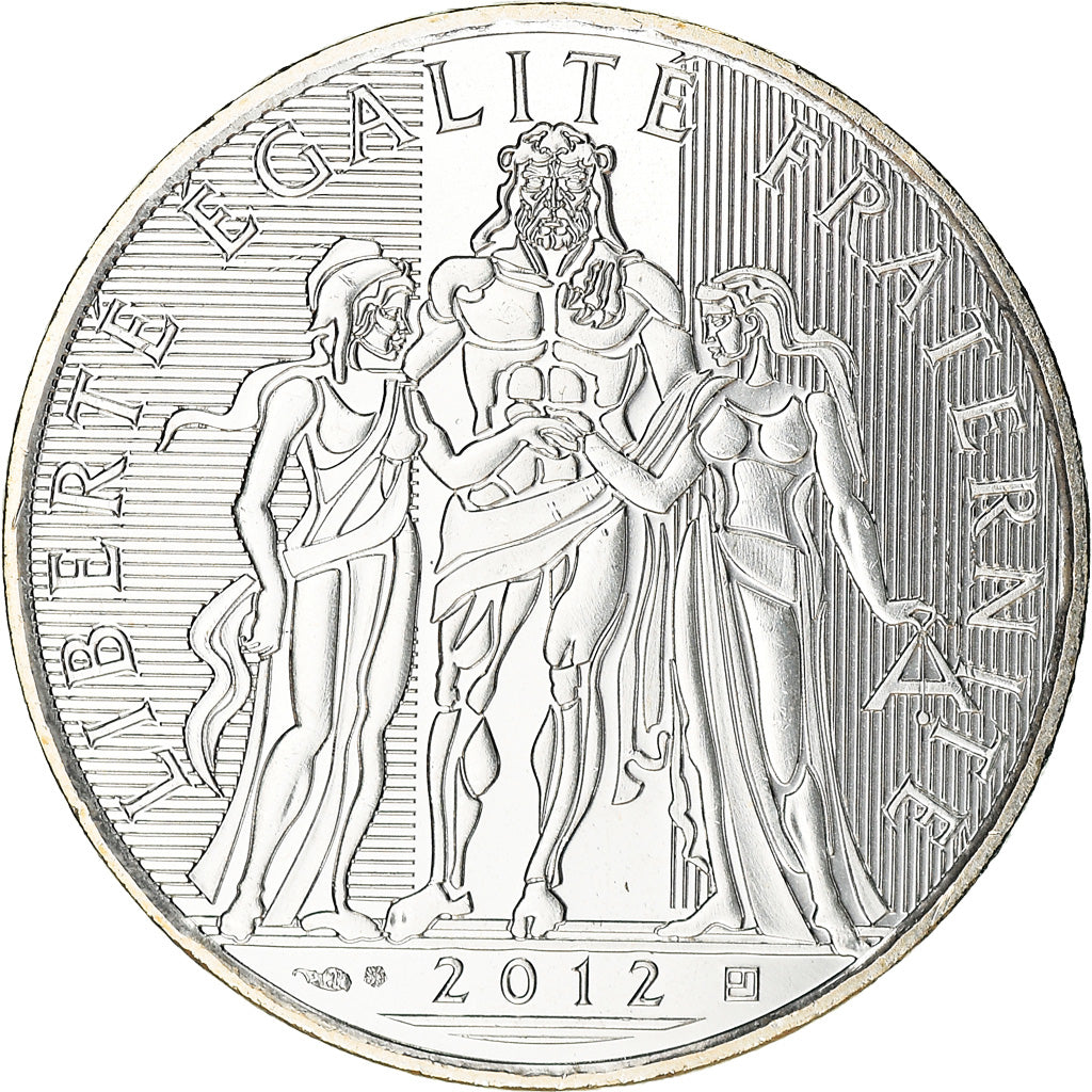 France, 10 Euro, Hercule, 2012, Paris, MS(65-70), Silver, Gadoury:EU 516
