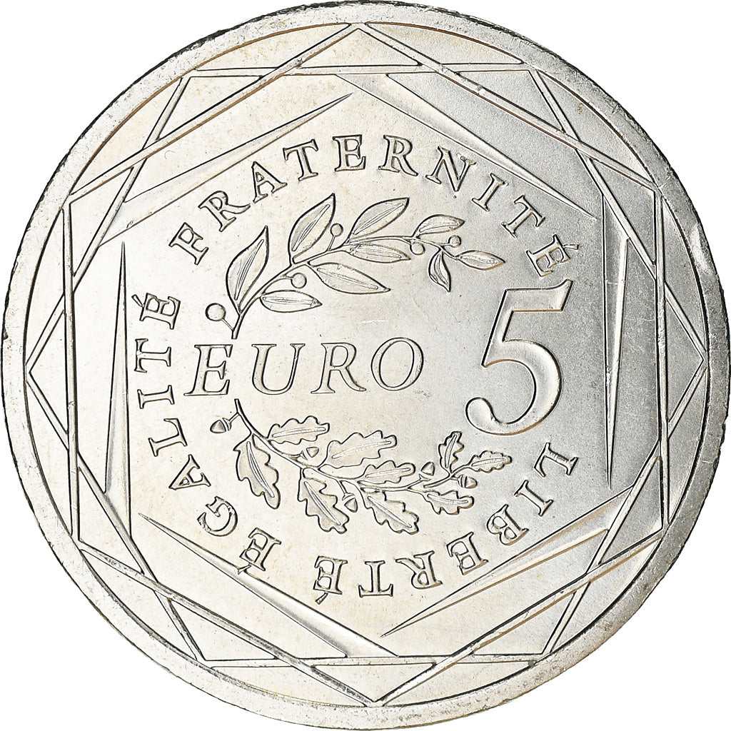 France, 5 Euro, Semeuse, 2008, MS(64), Silver, Gadoury:EU287, KM:1534