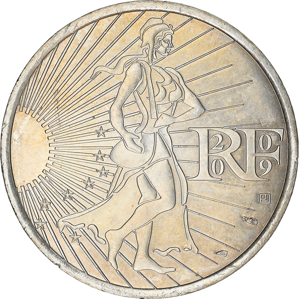 France, Monnaie de Paris, 10 Euro, Semeuse, 2009, MS(63), Silver, Gadoury:EU337
