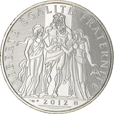 França, 10 Euro, Hercule, 2012, Paris, FDC, MS(65-70), Prata, Gadoury:EU 516