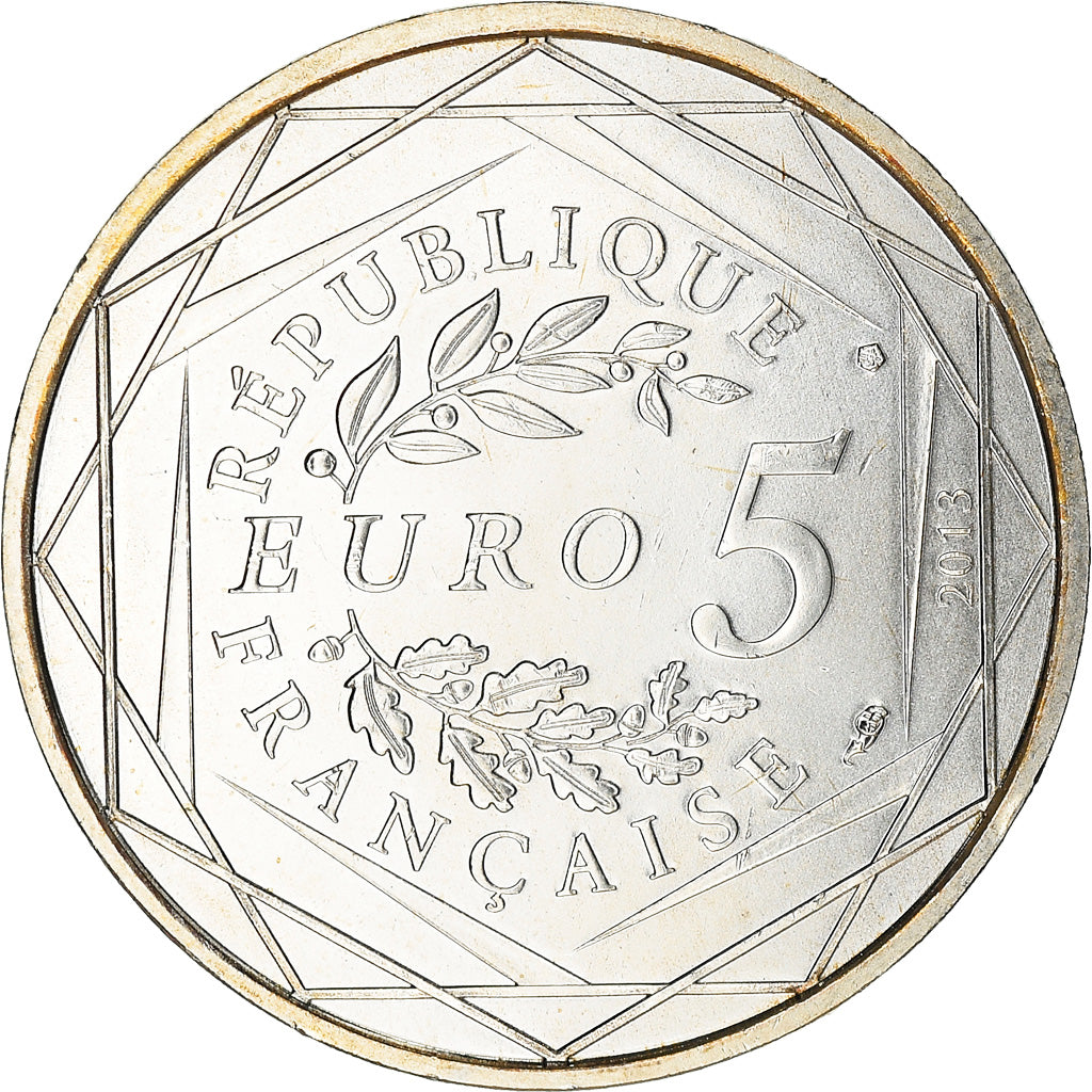 France, 5 Euro, Liberté, 2013, Paris, MS(65-70), Silver