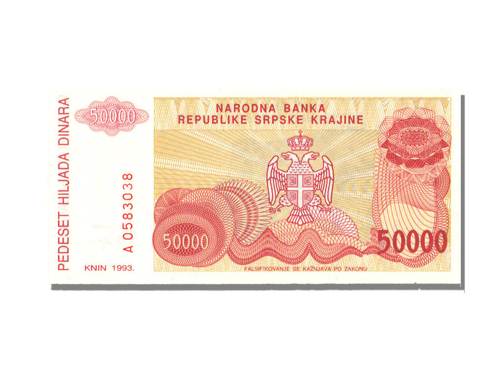 Banknote, Croatia, 50,000 Dinara, 1993, UNC(65-70)
