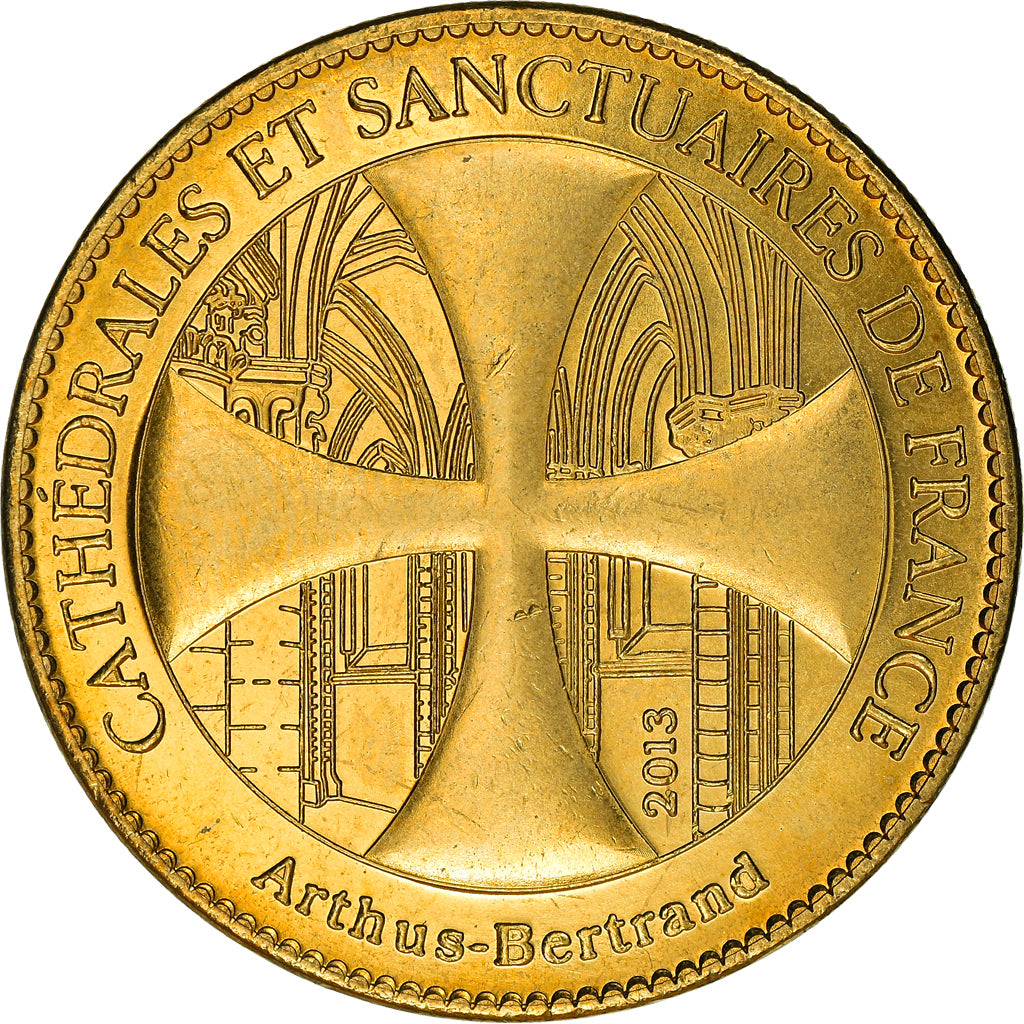 France, Token, Touristic token, Reims - Cathédrale Notre Dame, 2013, Arthus