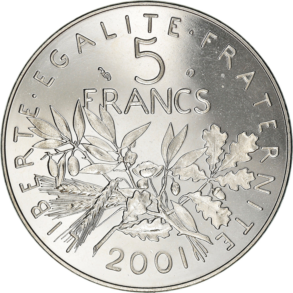 Monnaie, France, Semeuse, 5 Francs, 2001, Paris, BE, FDC, Nickel Clad