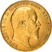 Moneta, Gran Bretagna, Edward VII, Sovereign, 1909, Souverain, BB, Oro, KM:805