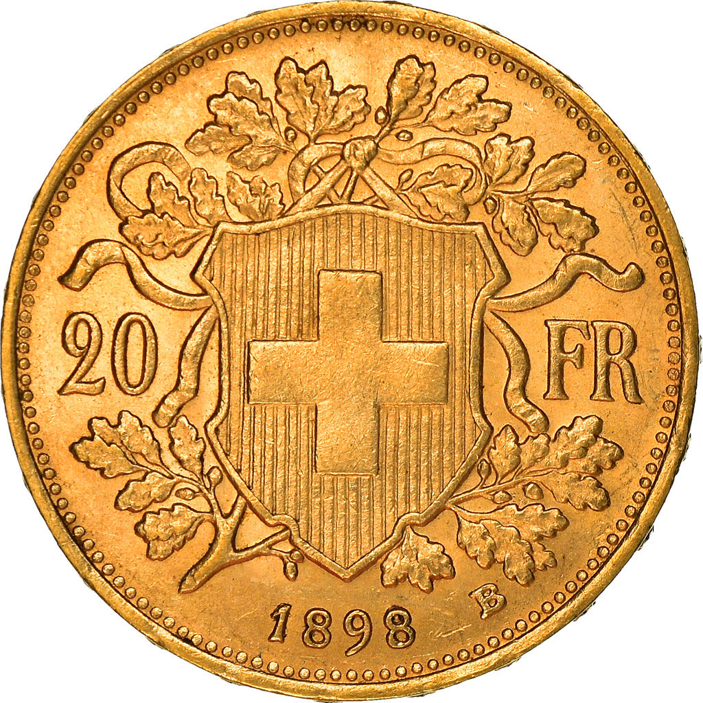 Moneta, Svizzera, 20 Francs, 1898, Bern, SPL, Oro, KM:35.1