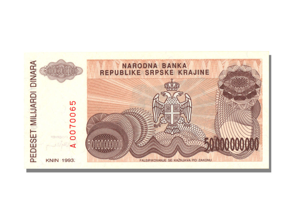 Croatia, 50 Billion Dinars, 1993, UNC(65-70)
