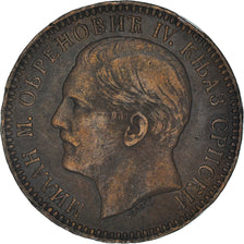 Münze, Serbien, Milan I, 10 Para, 1879, SS+, Bronze, KM:8