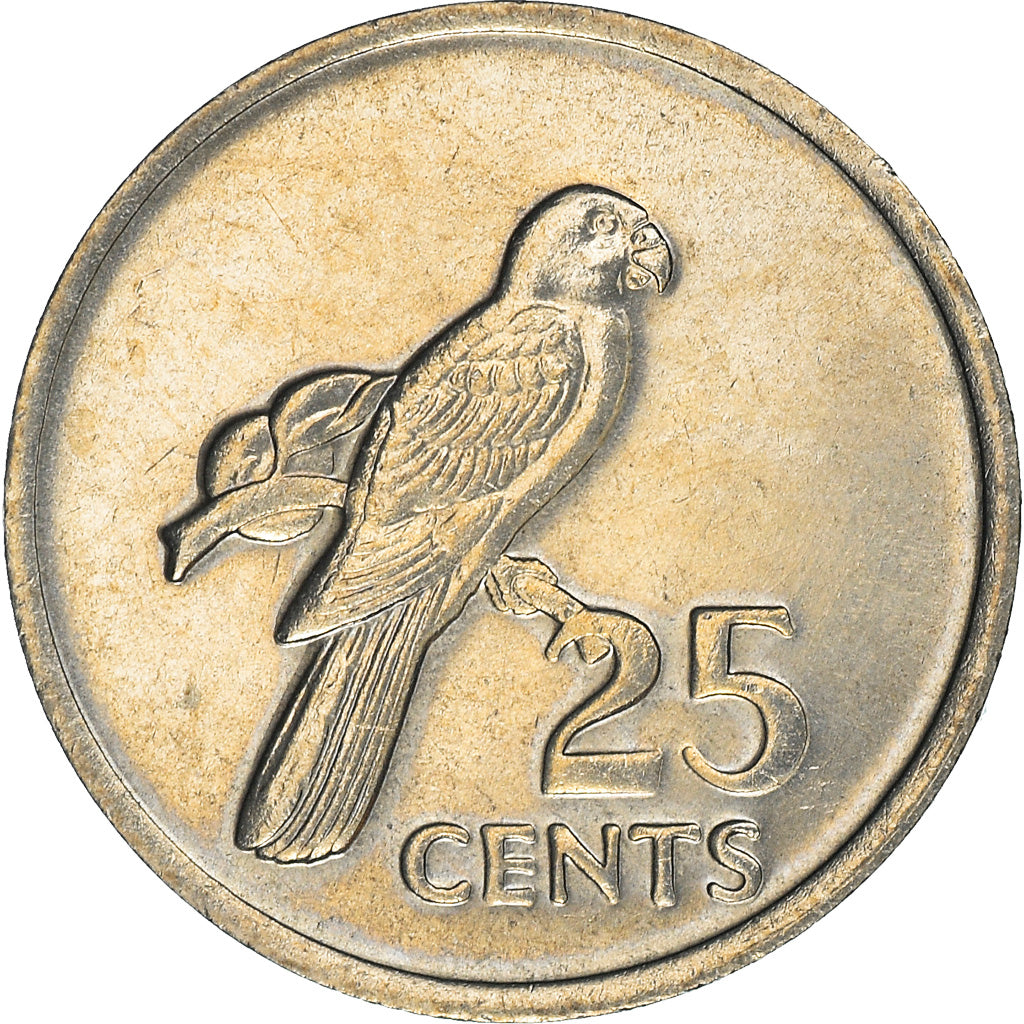 Coin, Seychelles, 25 Cents, 1977, British Royal Mint, AU(55-58), Copper-nickel
