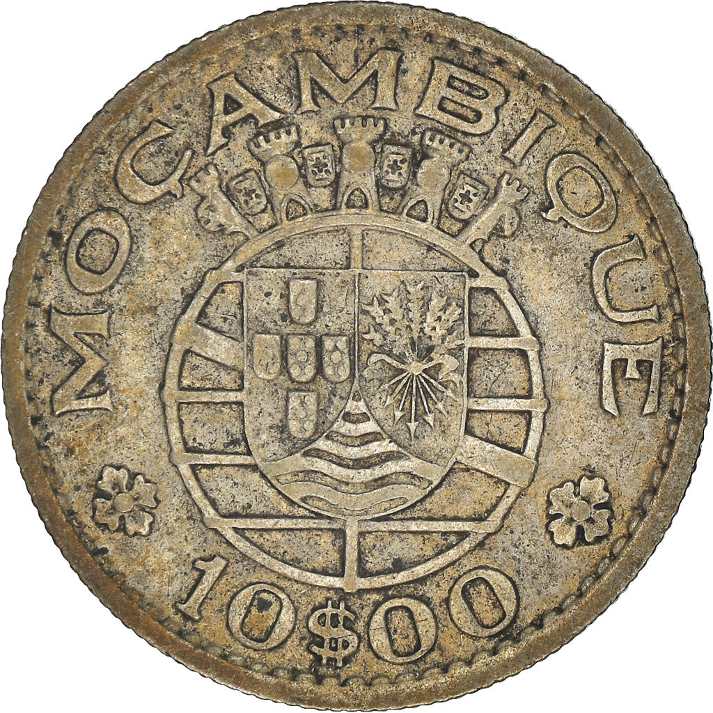 Coin, Mozambique, 10 Escudos, 1952, VF(30-35), Silver, KM:79