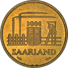 Moneta, SAARLAND, 10 Franken, 1954, Paris, BB, Alluminio-bronzo, KM:1