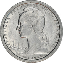 Coin, SAINT PIERRE & MIQUELON, Franc, 1948, Paris, AU(55-58), Aluminum, KM:1