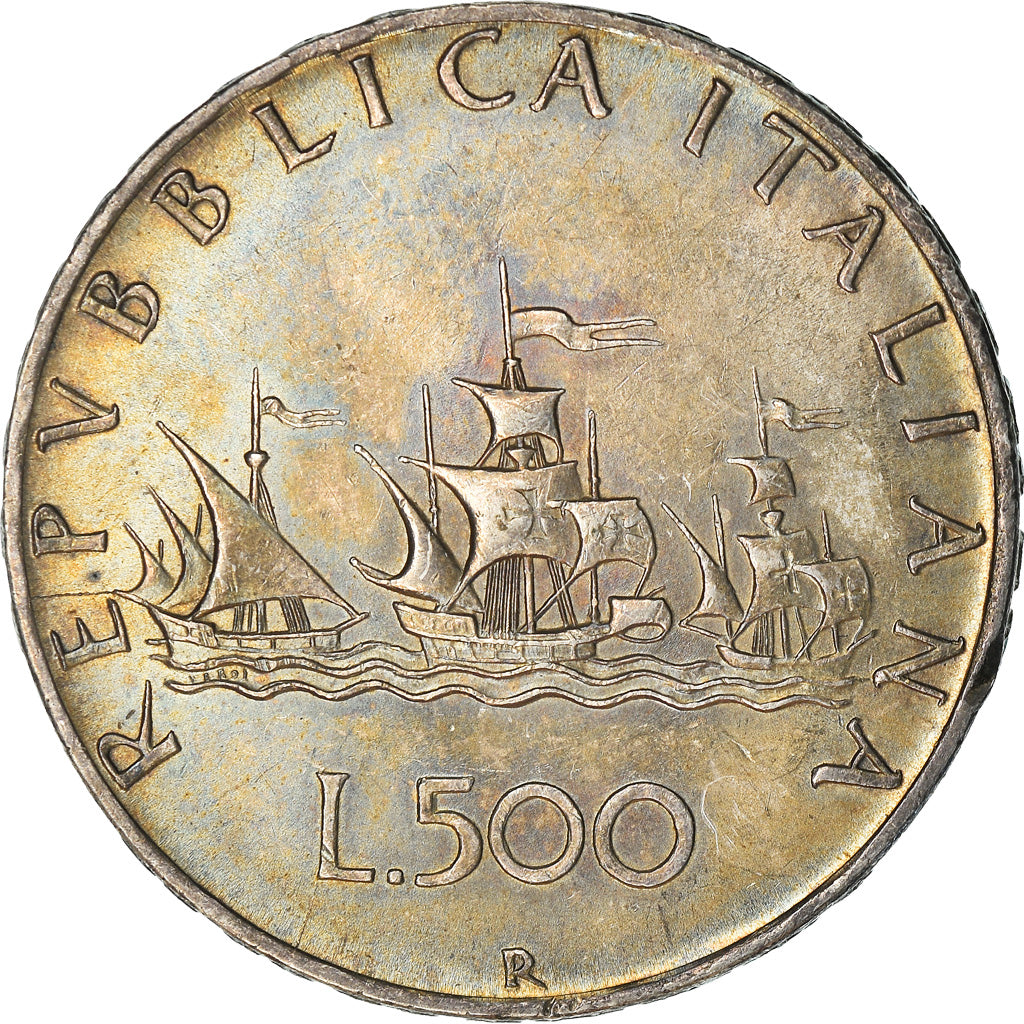Coin, Italy, 500 Lire, 1958, Rome, AU(55-58), Silver, KM:98