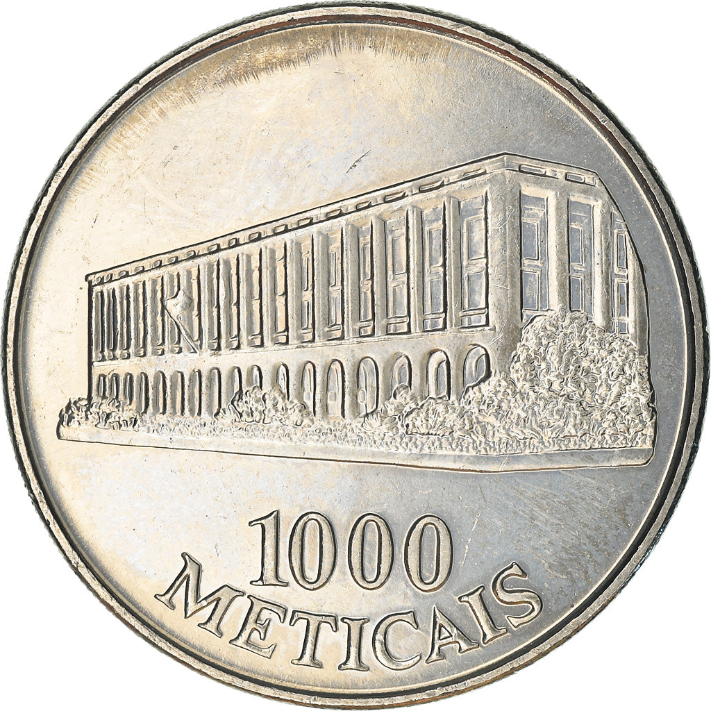 Moneda, Mozambique, 1000 Meticais, 1994, Royal Mint, MBC+, Níquel recubierto de