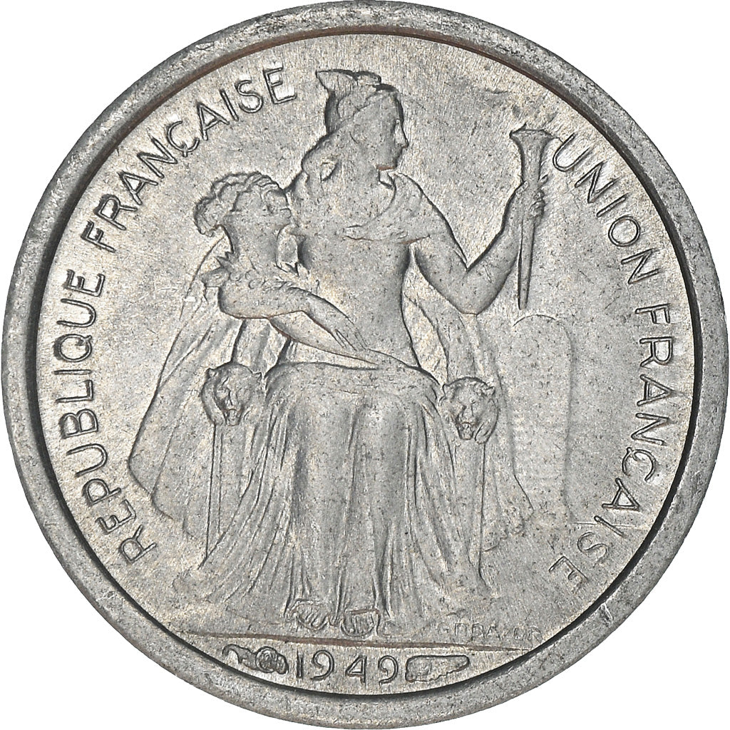 Coin, New Caledonia, 50 Centimes, 1949, Paris, MS(64), Aluminum, KM:1