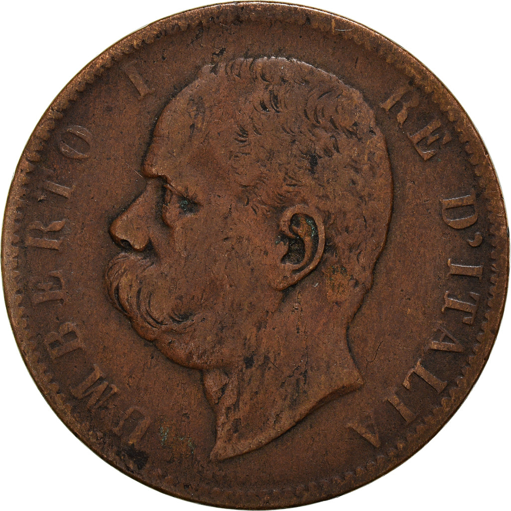 Coin, Italy, Umberto I, 10 Centesimi, 1894, Rome, VF(30-35), Copper, KM:27.2
