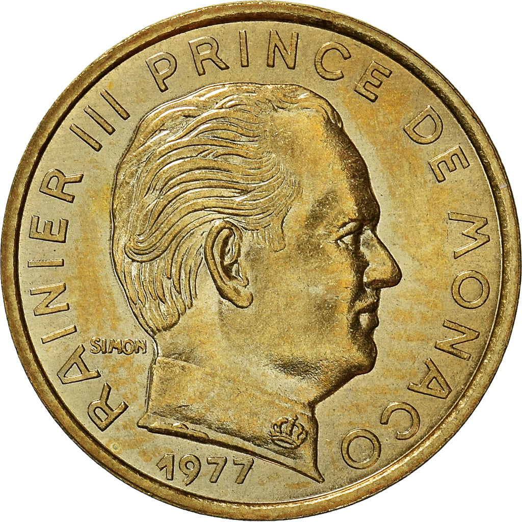 Coin, Monaco, Rainier III, 5 Centimes, 1977, AU(50-53), Aluminum-Bronze, KM:156