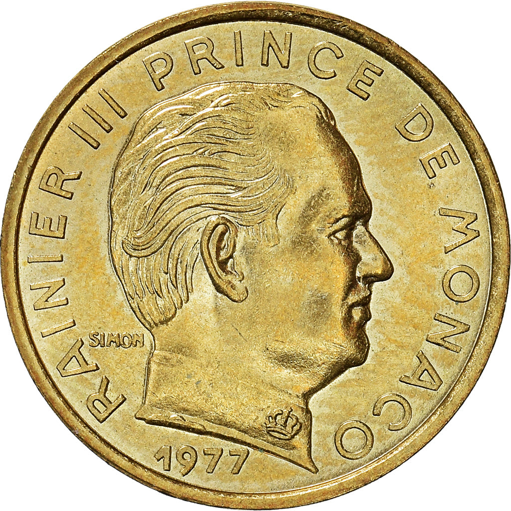 Coin, Monaco, Rainier III, 5 Centimes, 1977, AU(50-53), Aluminum-Bronze, KM:156