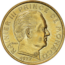 Coin, Monaco, Rainier III, 5 Centimes, 1977, AU(50-53), Aluminum-Bronze, KM:156