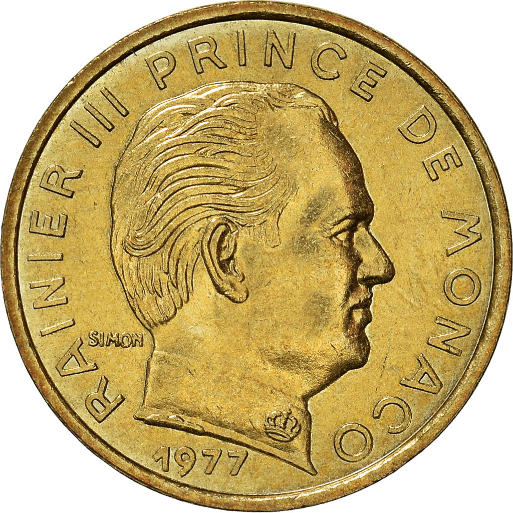 Coin, Monaco, Rainier III, 5 Centimes, 1977, AU(50-53), Aluminum-Bronze, KM:156