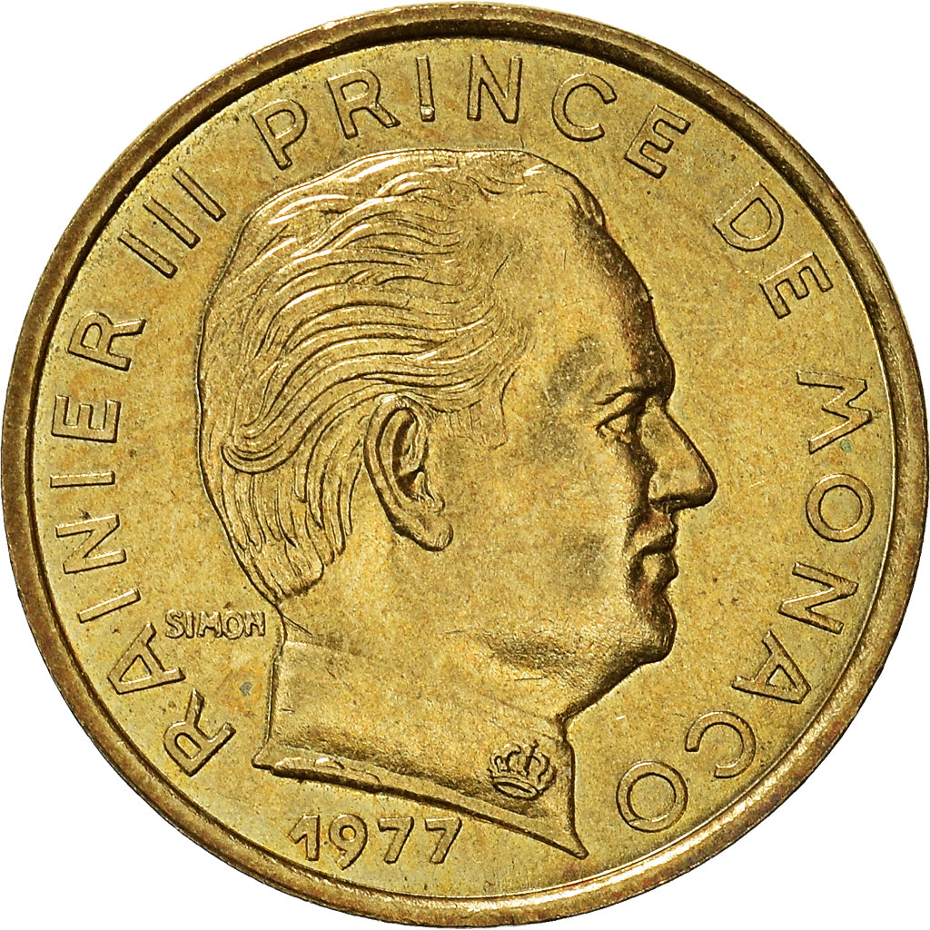 Coin, Monaco, Rainier III, 5 Centimes, 1977, MS(60-62), Aluminum-Bronze, KM:156
