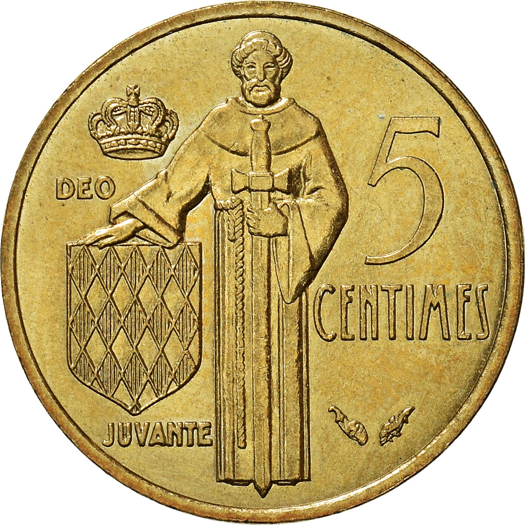 Monnaie, Monaco, Rainier III, 5 Centimes, 1976, TTB+, Aluminum-Bronze