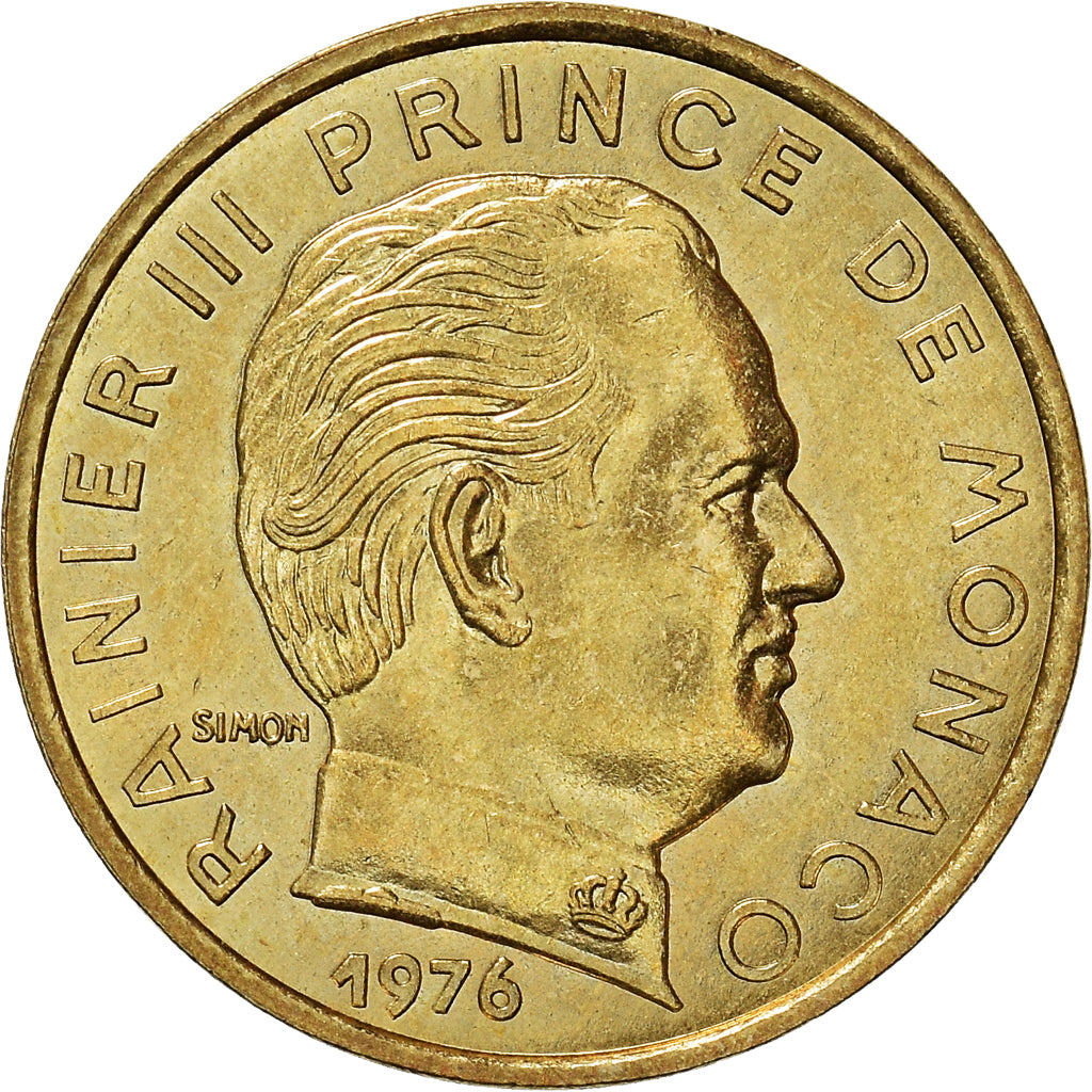 Moneta, Monaco, Rainier III, 5 Centimes, 1976, BB+, Alluminio-bronzo, KM:156