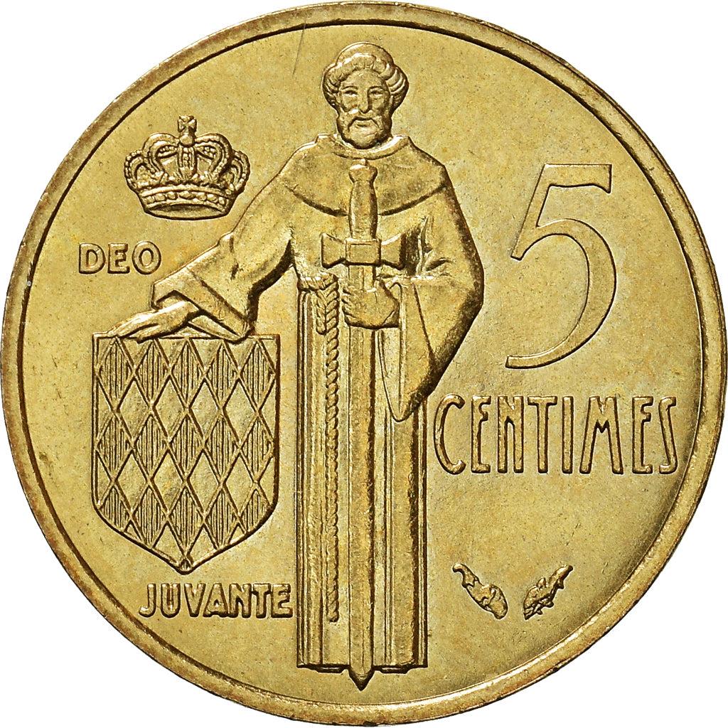 Moneta, Monaco, Rainier III, 5 Centimes, 1976, BB+, Alluminio-bronzo, KM:156