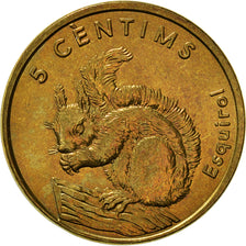 Coin, Andorra, 5 Centims, 2002, MS(63), Brass, KM:180