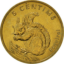 Moneda, Andorra, 5 Centims, 2002, FDC, Latón, KM:180