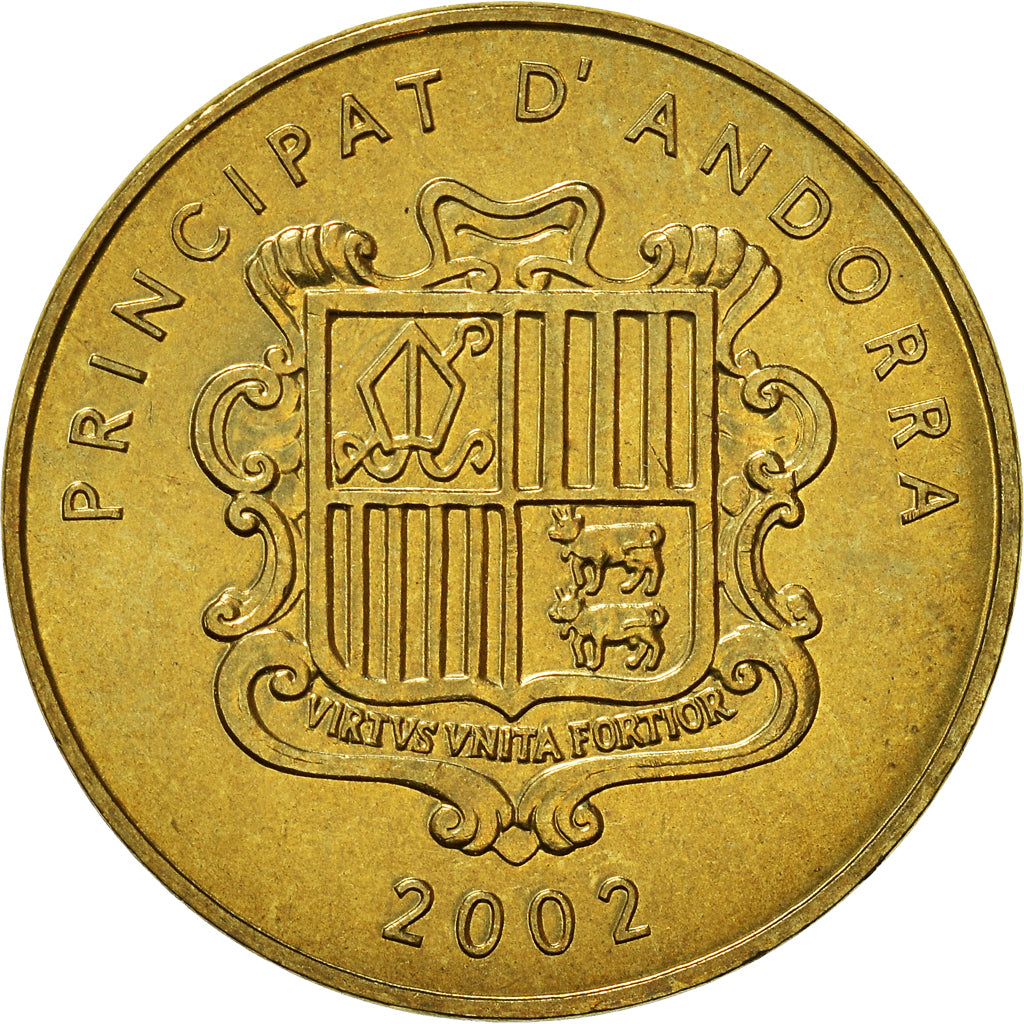 Moneda, Andorra, 5 Centims, 2002, FDC, Latón, KM:180