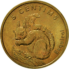 Coin, Andorra, 5 Centims, 2002, MS(60-62), Brass, KM:180