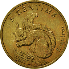 Moneta, Andorra, 5 Centims, 2002, SPL-, Ottone, KM:180