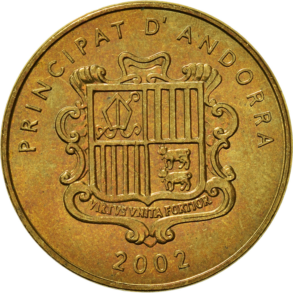 Moneta, Andorra, 5 Centims, 2002, SPL-, Ottone, KM:180