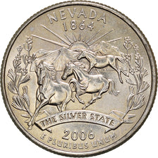 Coin, United States, 1/4 dollar, Quarter, 2006, U.S. Mint, Denver, Nevada, 1864