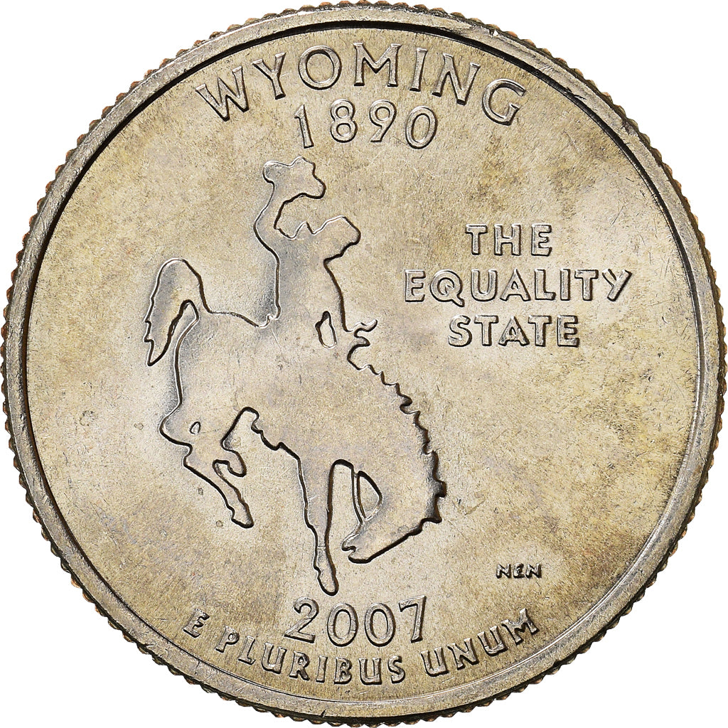 Coin, United States, Wyoming, 1890, Quarter, 2007, U.S. Mint, Philadelphia