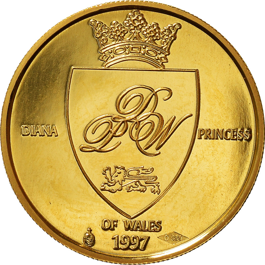 United Kingdom, Medal, Lady Diana, Princess of Wales, 1997, MS(65-70), Gold