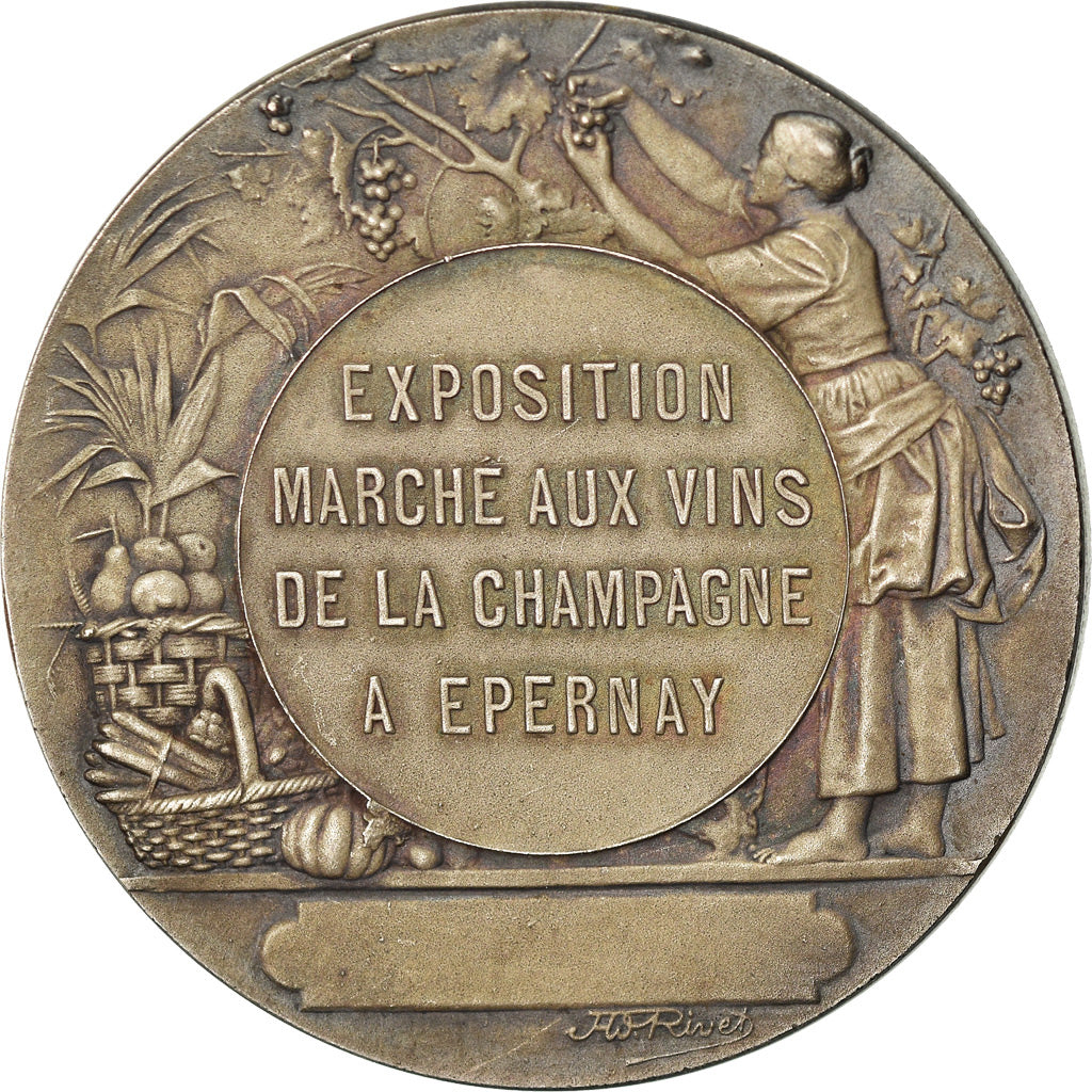 France, Medal, Exposition Marché aux Vins de la Champagne, Epernay, Bottée